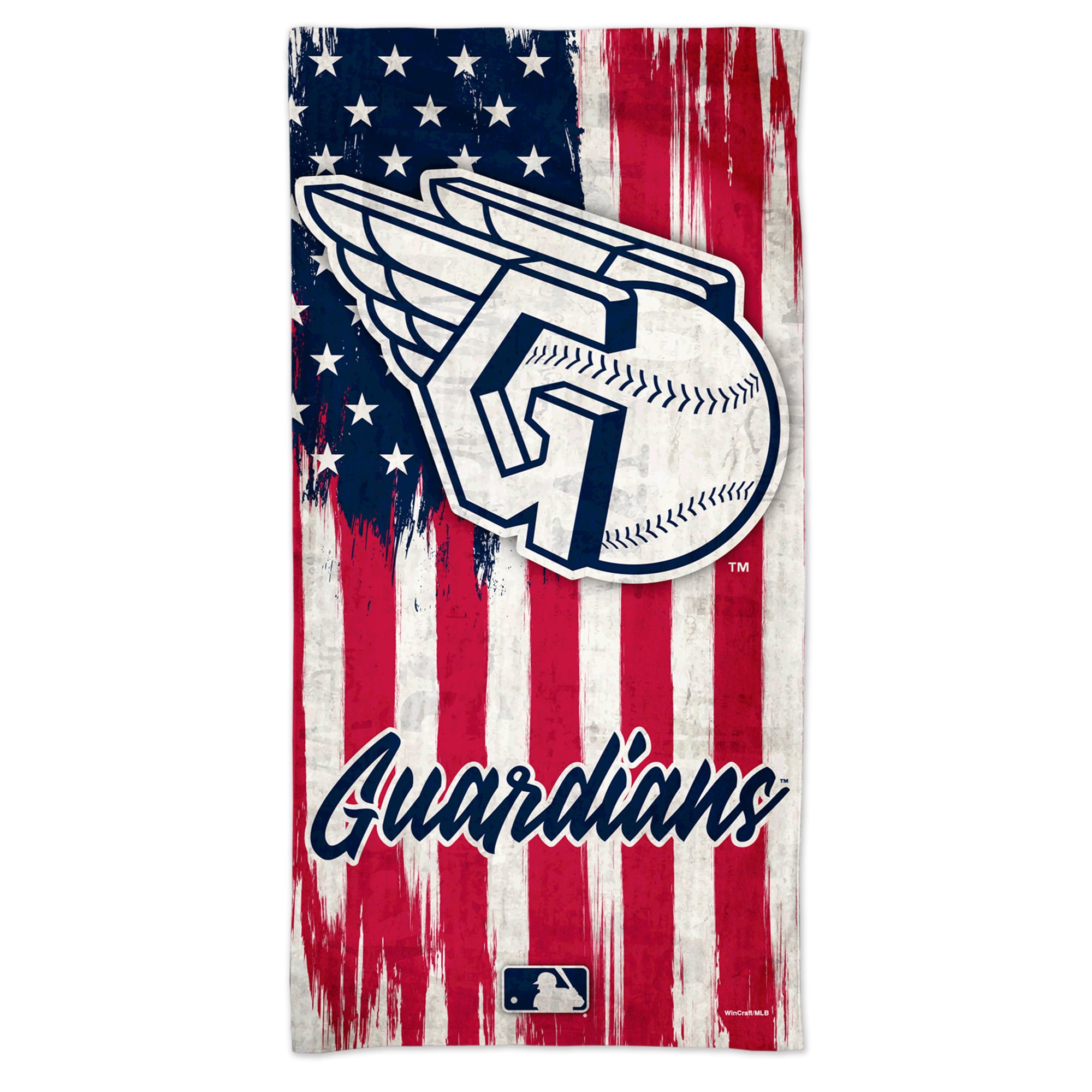 WinCraft Cleveland Guardians 60'' x 30'' Patriotic Spectra Beach Towel