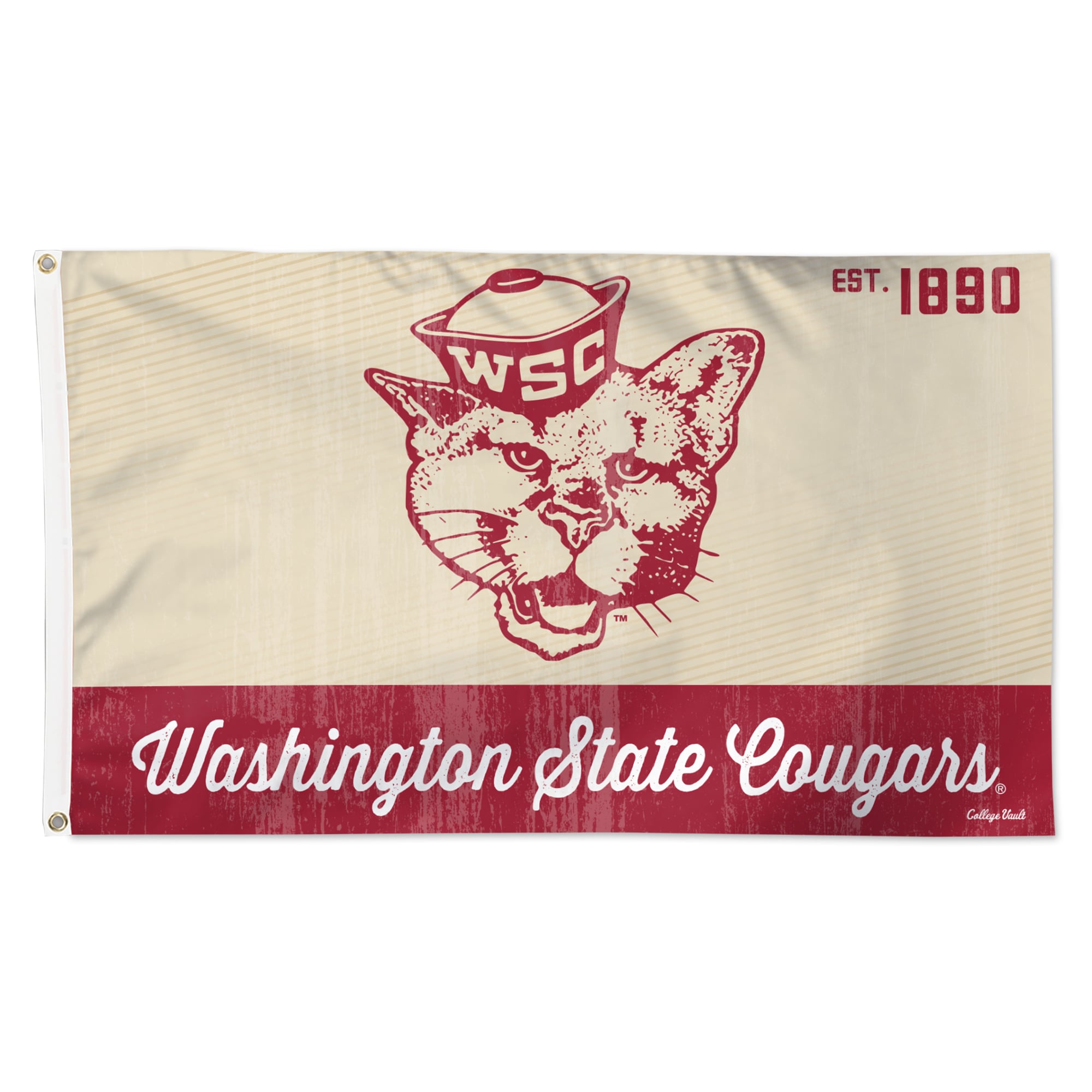 WinCraft Washington State Cougars Single-Sided College Vault Deluxe Flag