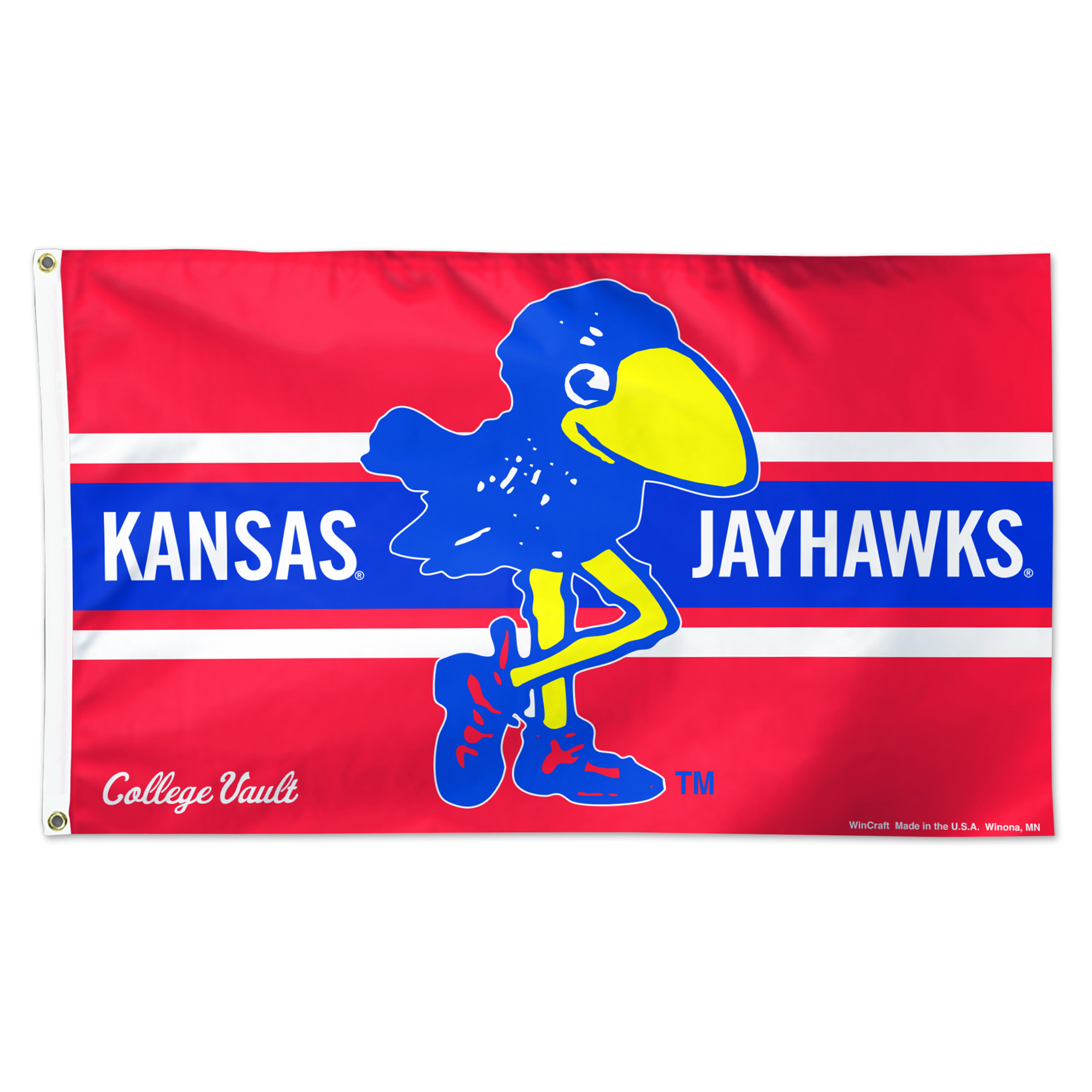 WinCraft Kansas Jayhawks Single-Sided College Vault Deluxe Flag