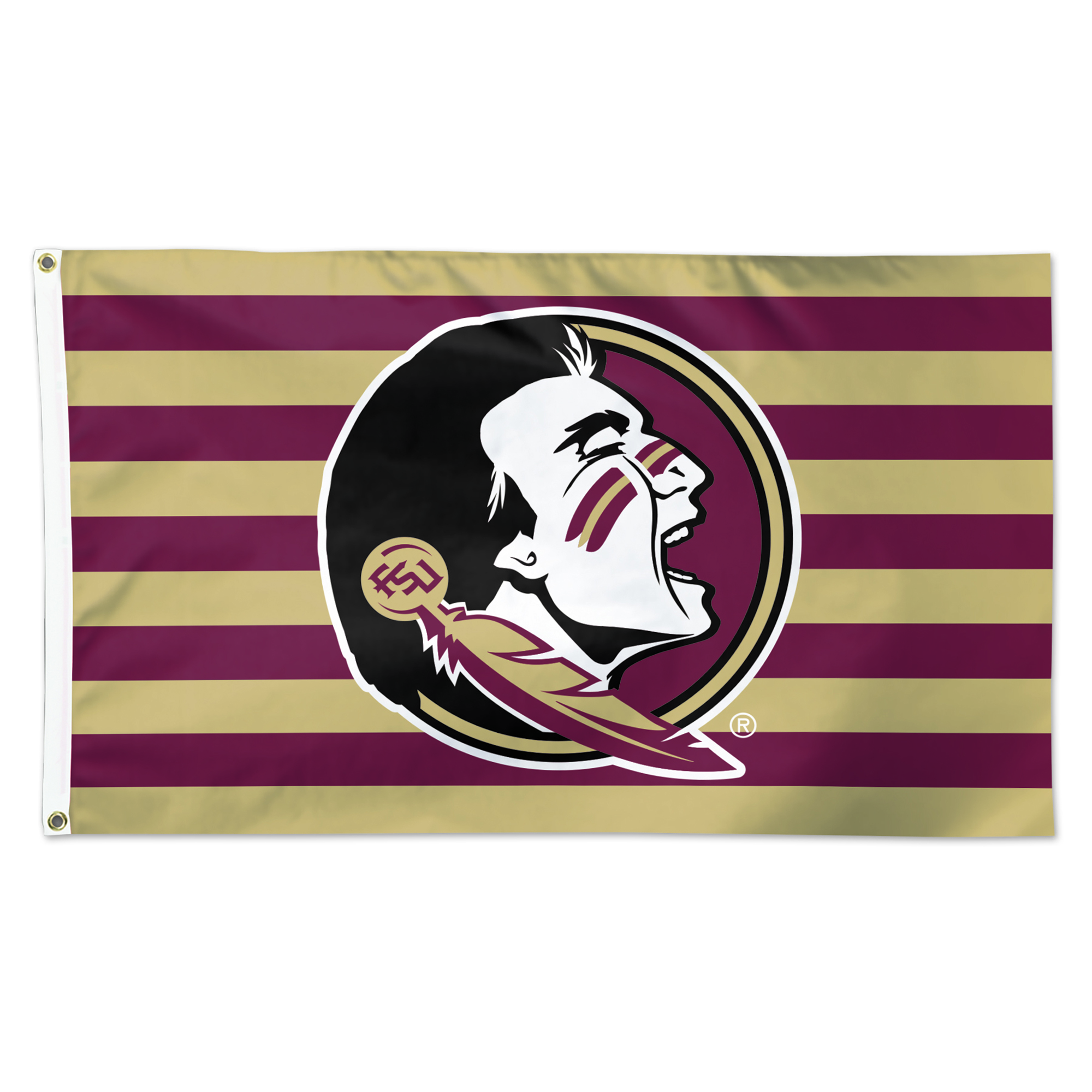 WinCraft Florida State Seminoles 3' x 5' Team Stripe Deluxe Single-Sided Flag