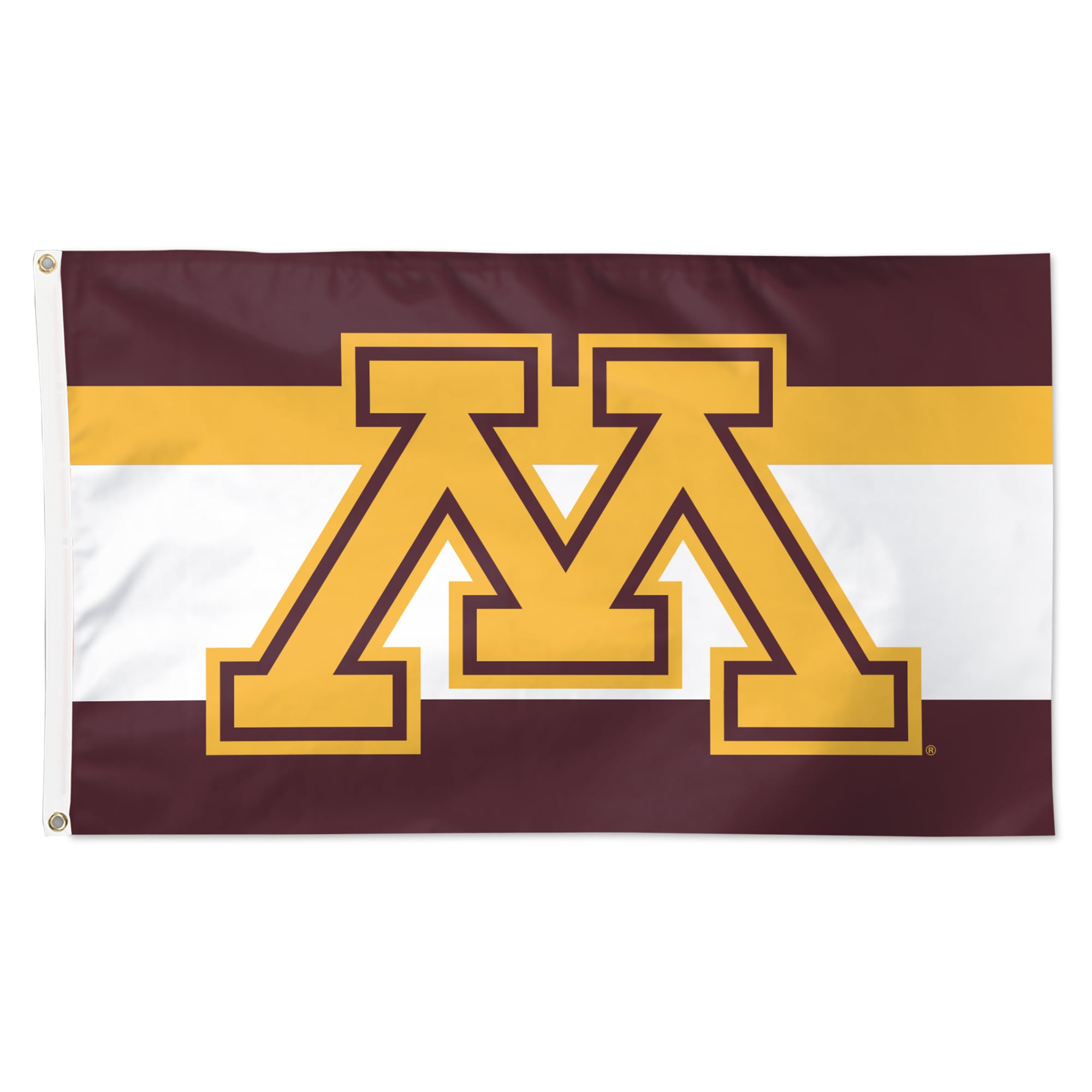 WinCraft Minnesota Golden Gophers 3' x 5' Horizontal Stripe Deluxe Single-Sided Flag
