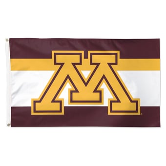 WinCraft Minnesota Golden Gophers 3' x 5' Horizontal Stripe Deluxe Single-Sided Flag