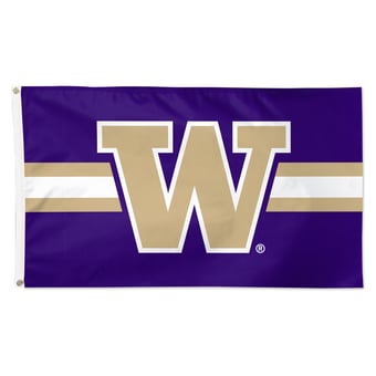 WinCraft Washington Huskies 3' x 5' Horizontal Stripe Deluxe Single-Sided Flag