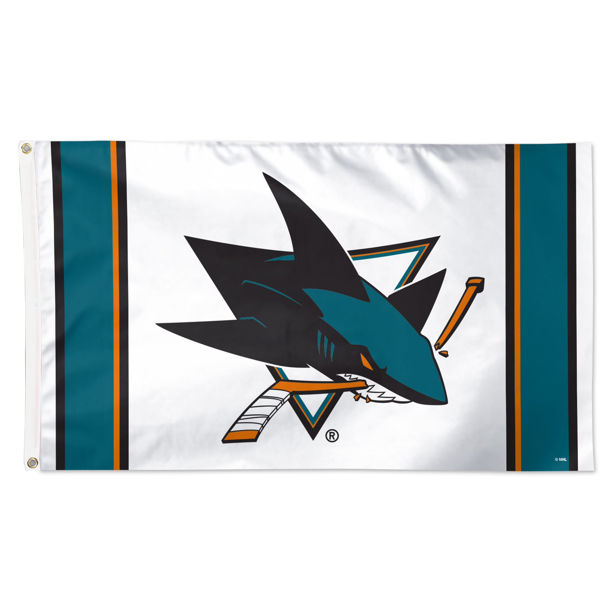 WinCraft San Jose Sharks 3' x 5' Vertical Stripe Deluxe Single-Sided Flag