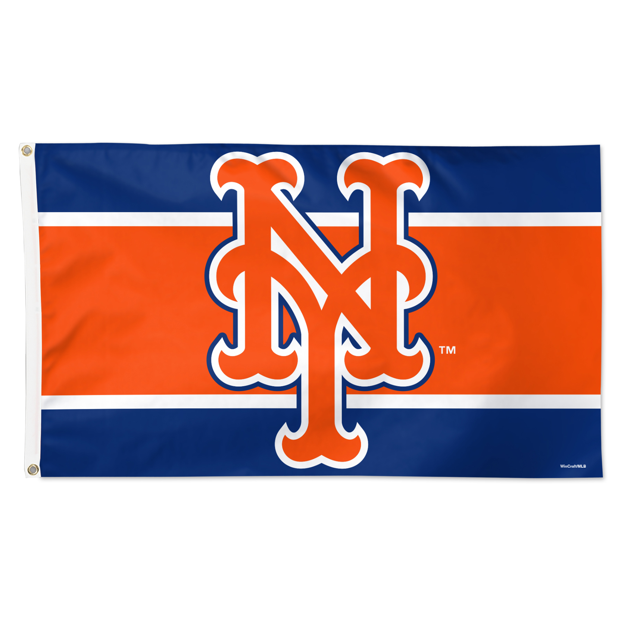 WinCraft New York Mets 3' x 5' Horizontal Stripe Deluxe Single-Sided Flag