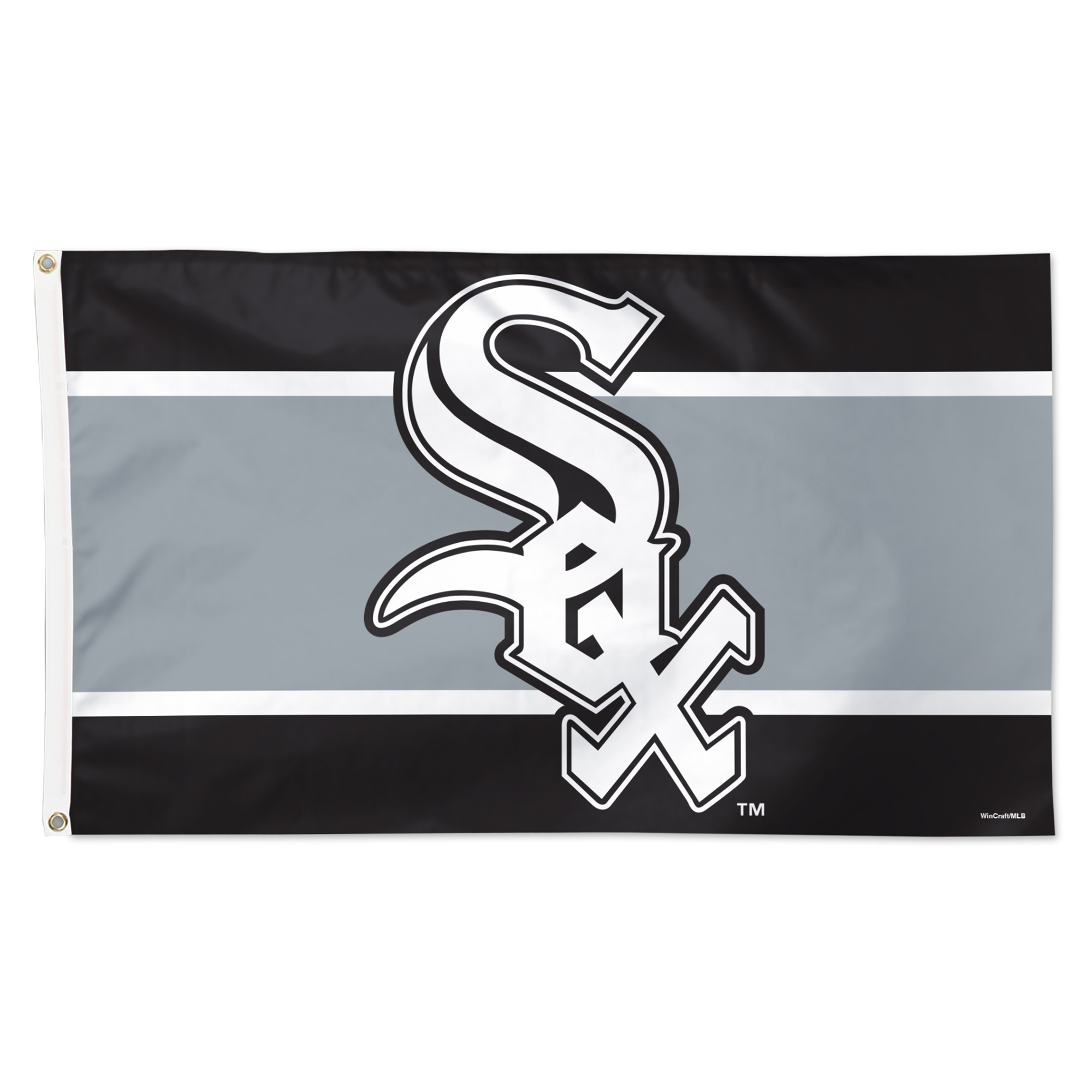 WinCraft Chicago White Sox 3' x 5' Horizontal Stripe Deluxe Single-Sided Flag