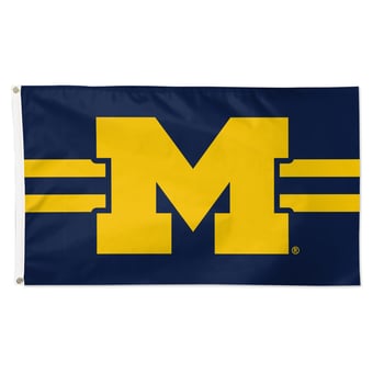 WinCraft Michigan Wolverines 3' x 5' Horizontal Stripe Deluxe Single-Sided Flag