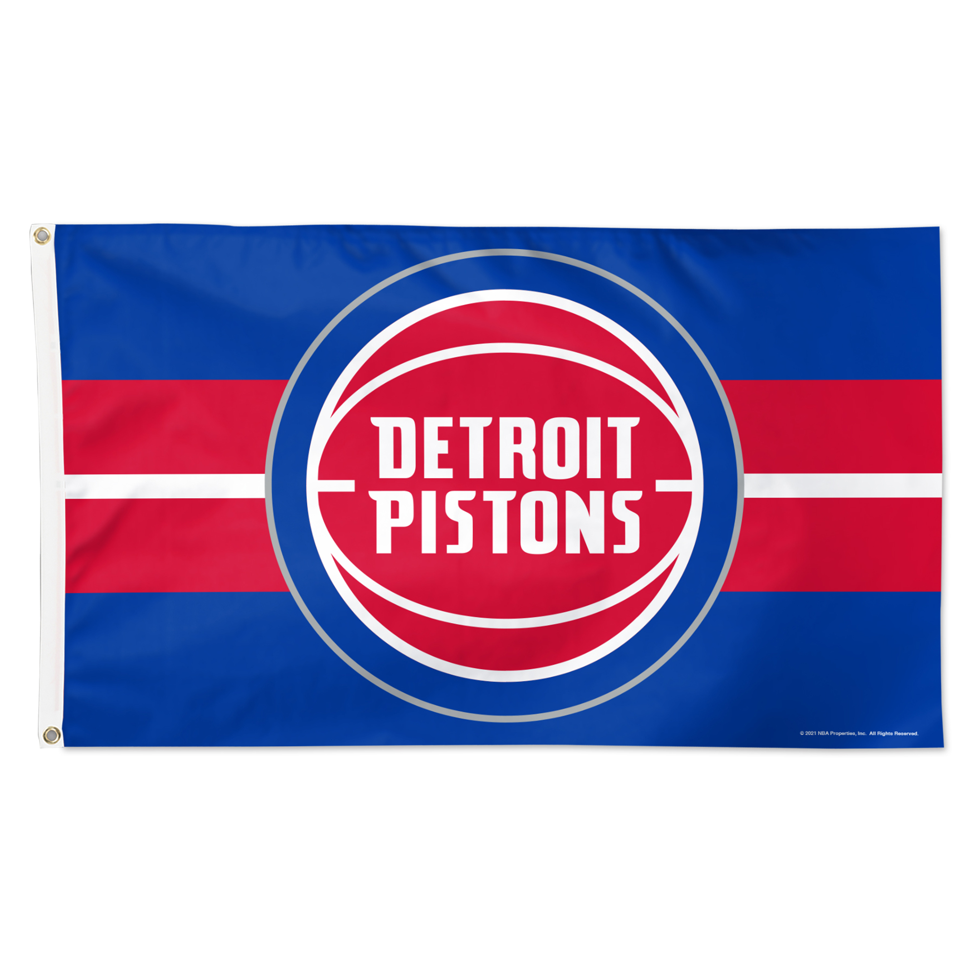 WinCraft Detroit Pistons 3' x 5' Horizontal Stripe Deluxe Single-Sided Flag