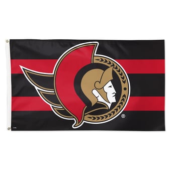 WinCraft Ottawa Senators 3' x 5' Team Stripe Deluxe Single-Sided Flag