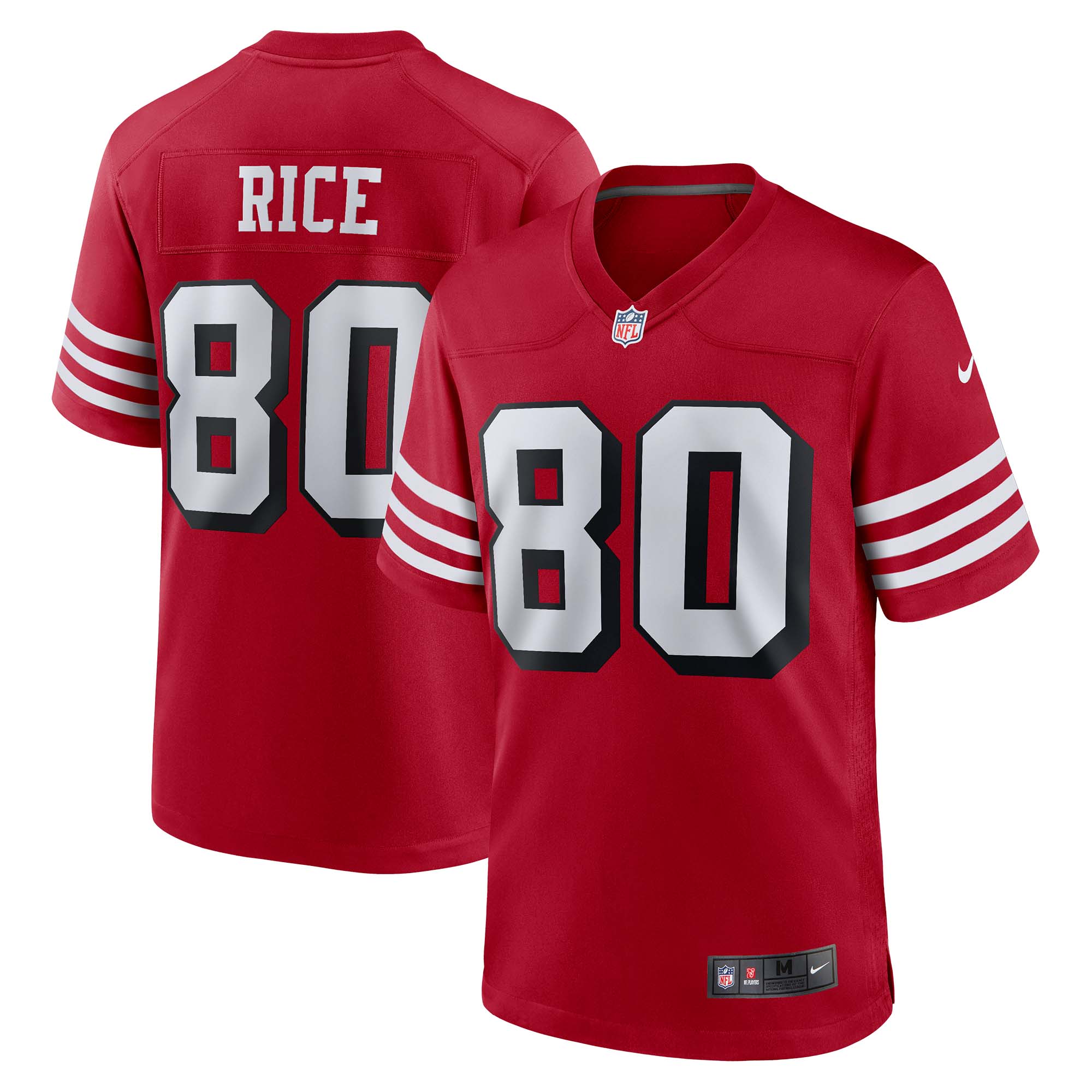 Men's Nike Jerry Rice Scarlet San Francisco 49ers Retired Player Alternate Game Jersey