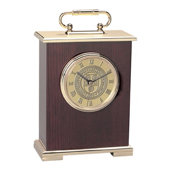 Gold Rochester Yellow Jackets Carriage Clock