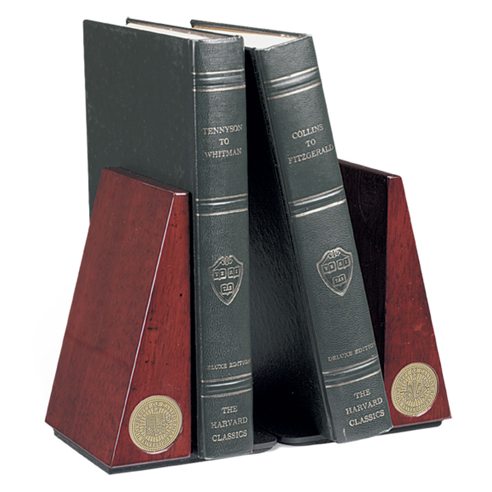 Gold UC Riverside Highlanders Rosewood Bookends