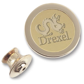 Gold Drexel Dragons Logo Lapel Pin