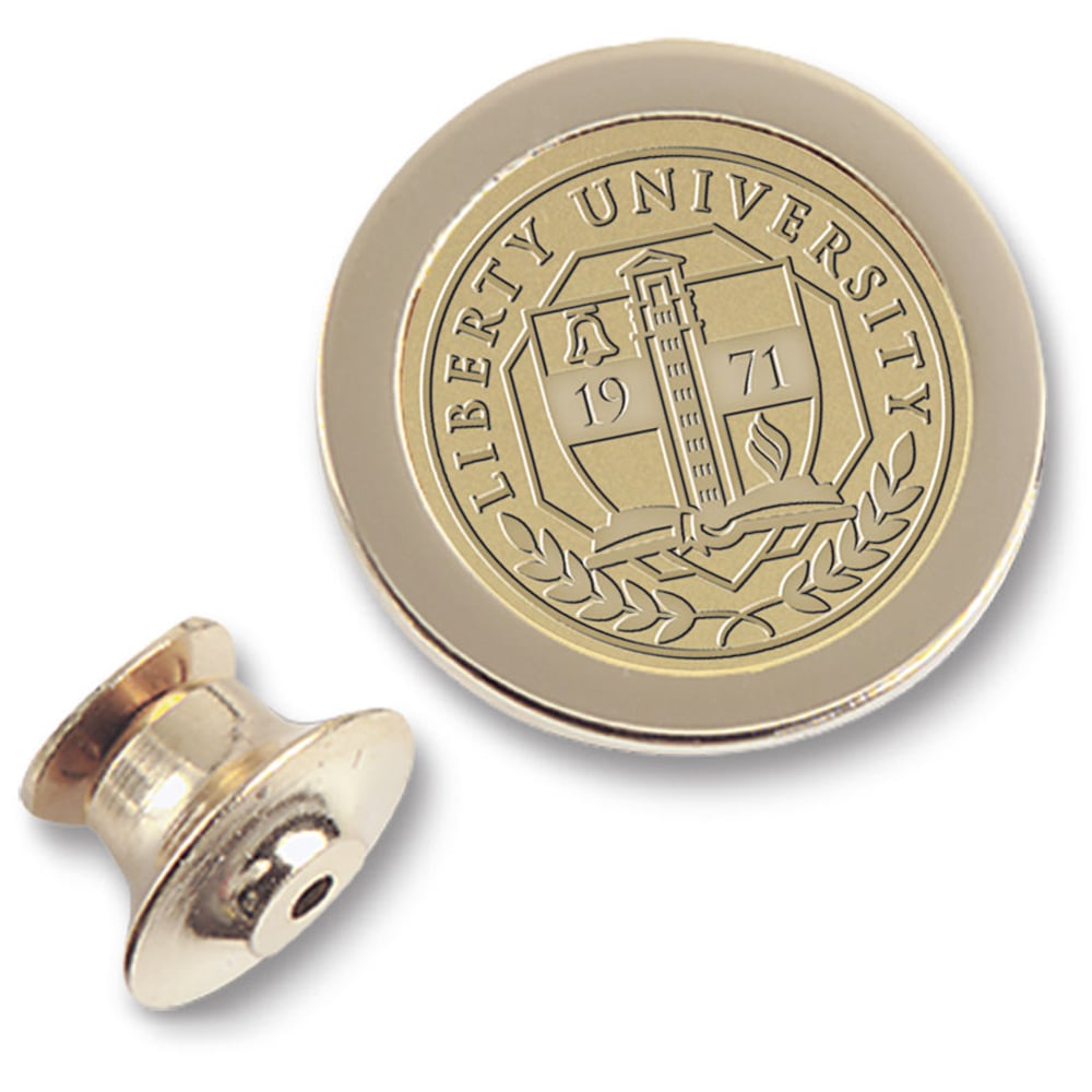 Gold Liberty Flames Logo Lapel Pin