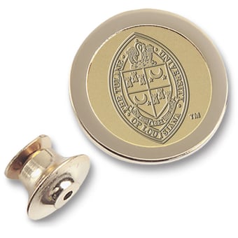 Gold Tulane Green Wave Shield Logo Lapel Pin