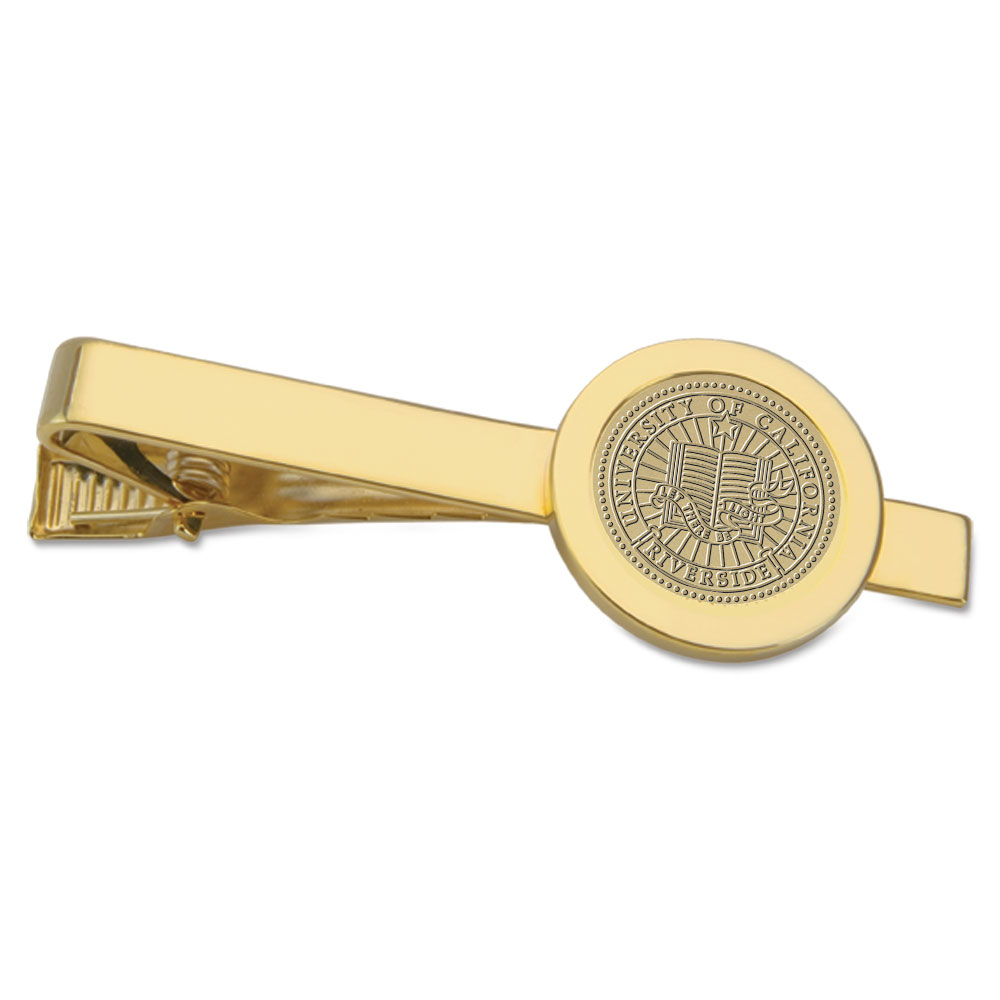 Gold UC Riverside Highlanders Logo Tie Bar