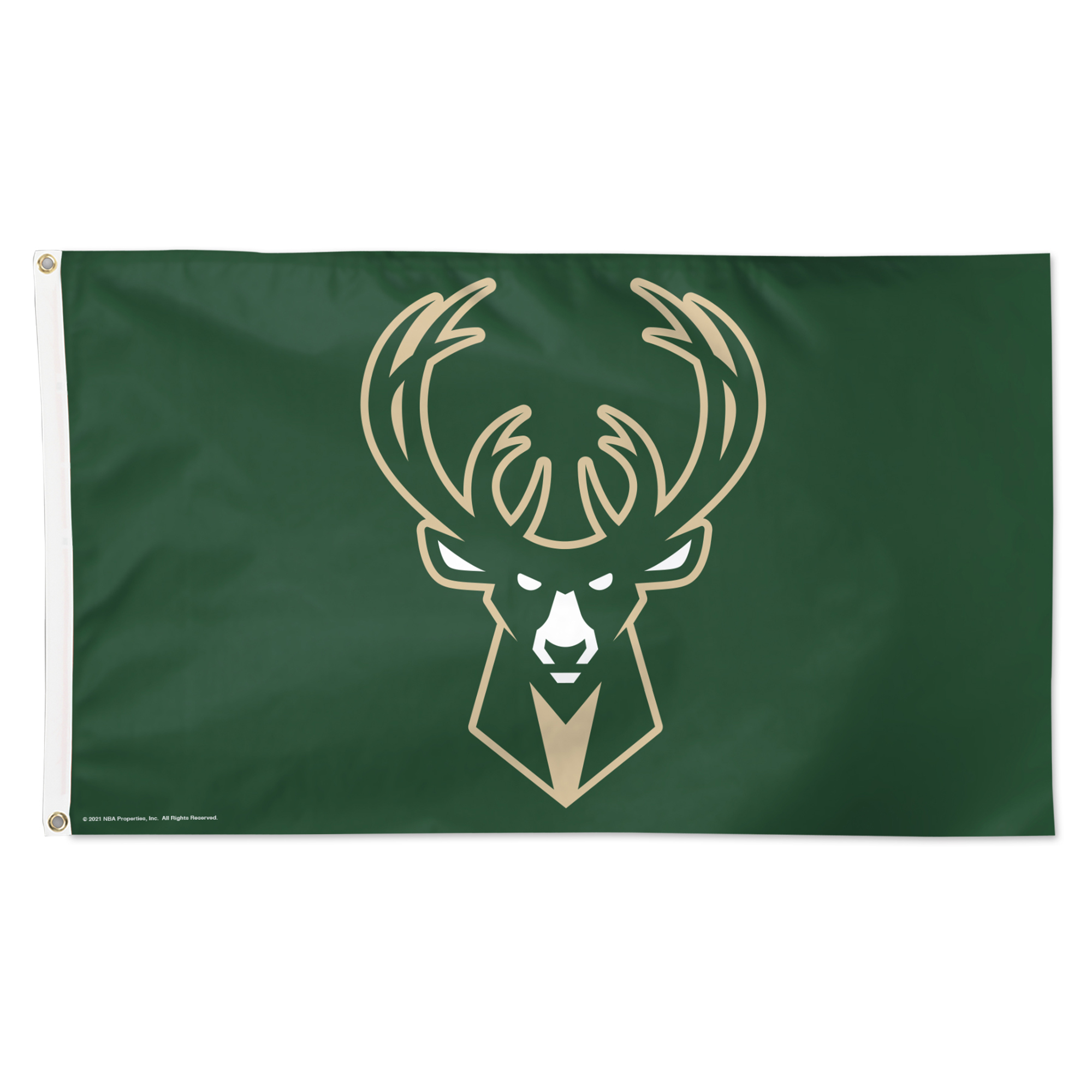 WinCraft Milwaukee Bucks 3' x 5' Single-Sided Deluxe Primary Team Flag