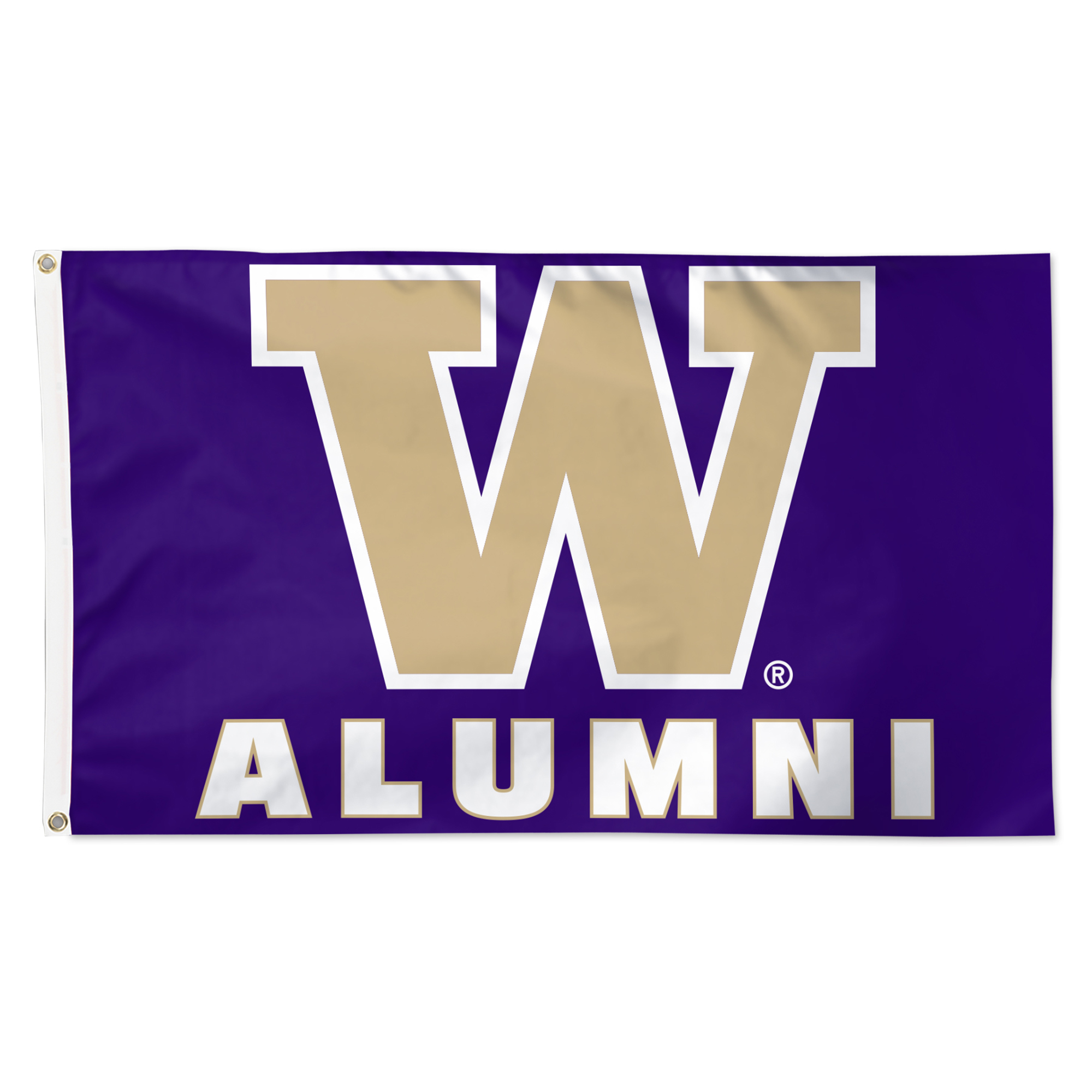WinCraft Washington Huskies 3' x 5' Single-Sided Deluxe Alumni School Supporter Flag