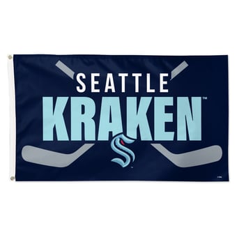 WinCraft Seattle Kraken 3' x 5' Hockey Stick Deluxe Single-Sided Flag
