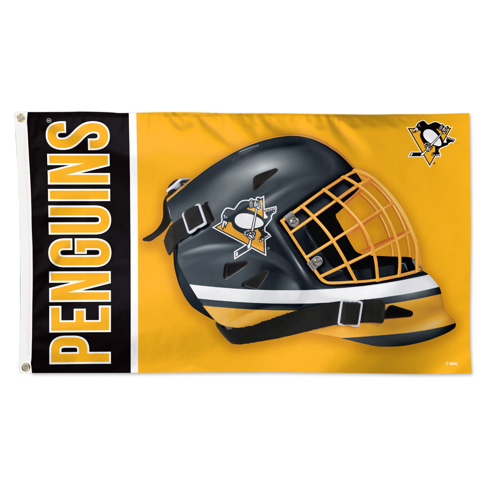 WinCraft Pittsburgh Penguins 3' x 5' Goalie Mask Deluxe Single-Sided Flag