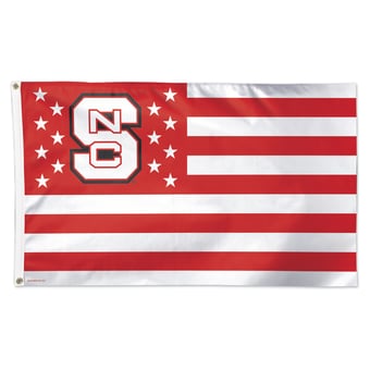 WinCraft NC State Wolfpack 3' x 5' Single-Sided Deluxe Patriotic Stars & Stripes Flag