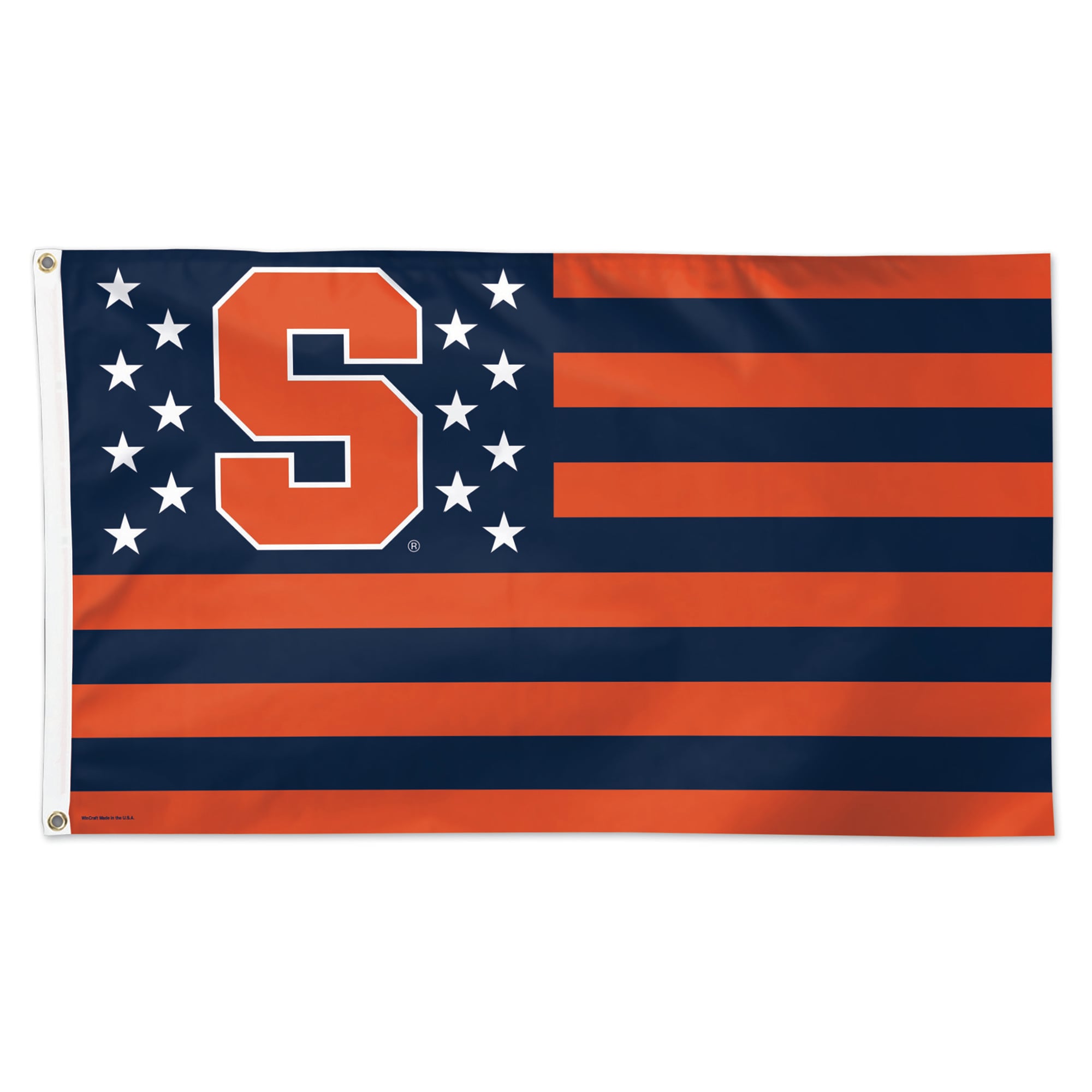 WinCraft Syracuse Orange 3' x 5' Single-Sided Deluxe Patriotic Stars & Stripes Flag