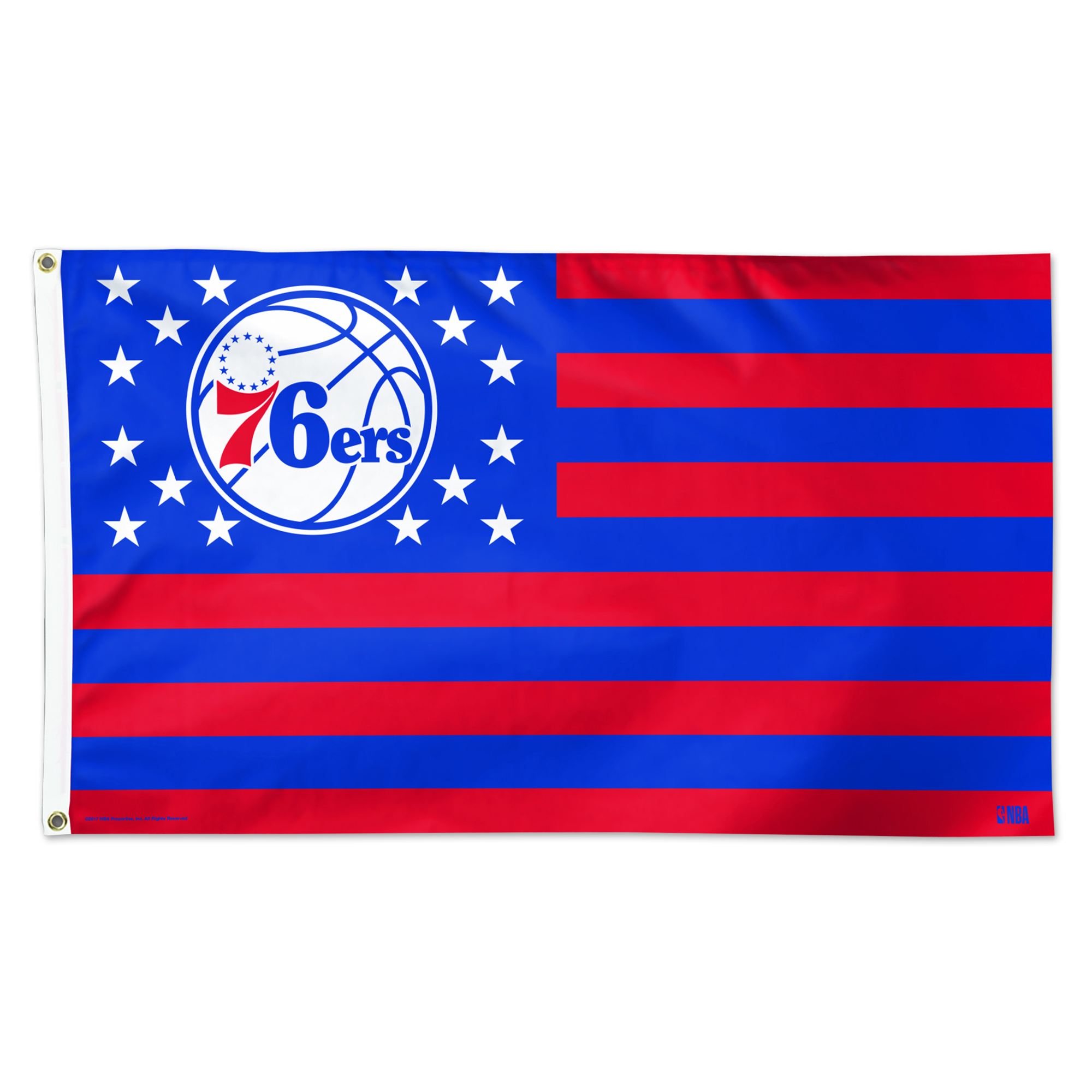 WinCraft Philadelphia 76ers 3′ x 5′ Single-Sided Deluxe Patriotic Americana Flag WinCraft Philadelphia 76ers 3′ x 5′ Single-Sided Deluxe Patriotic Americana Flag