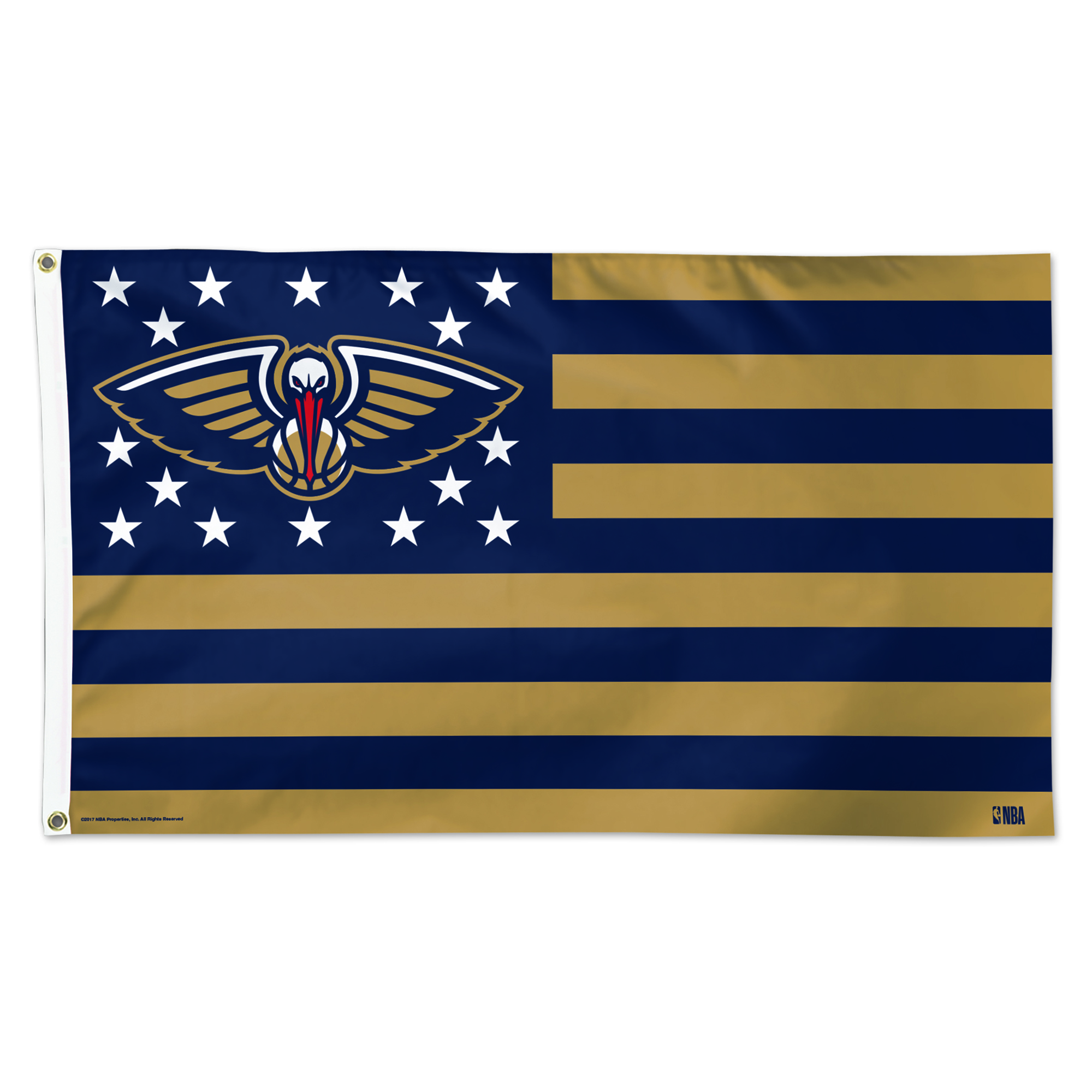 WinCraft New Orleans Pelicans 3' x 5' Single-Sided Deluxe Patriotic Americana Flag