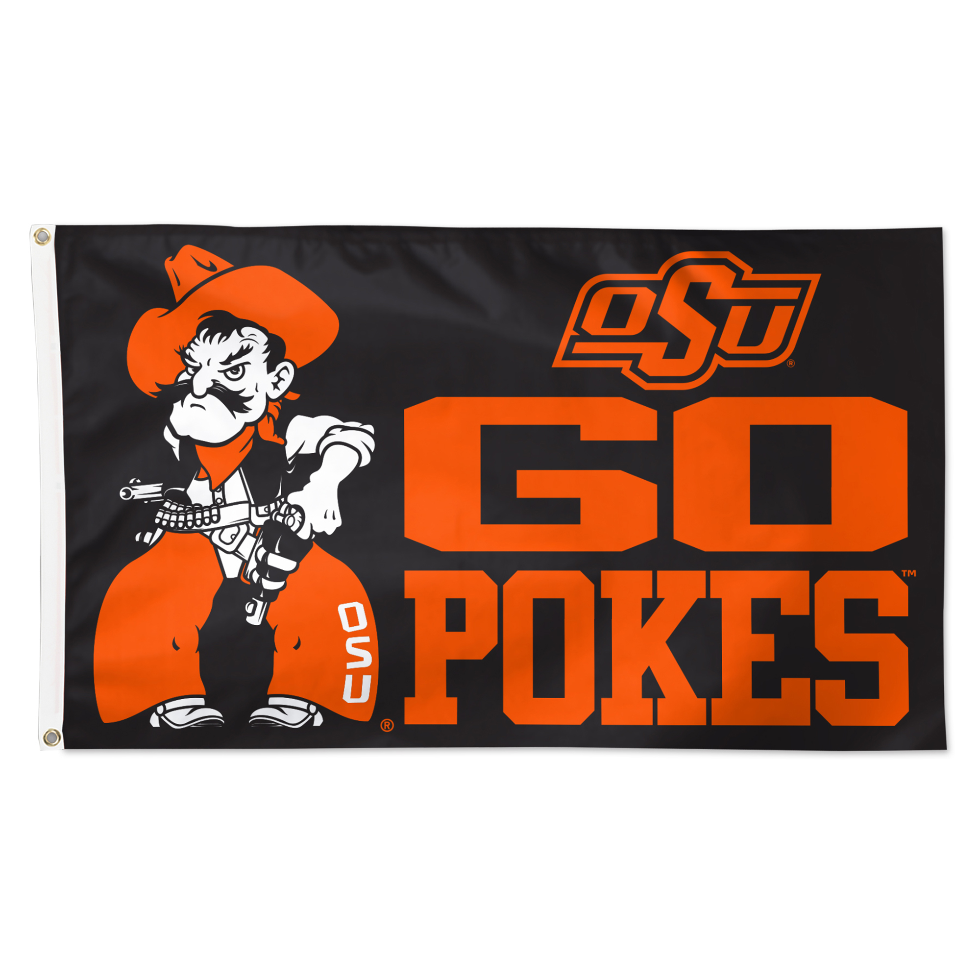 WinCraft Oklahoma State Cowboys 3' x 5' Single-Sided Deluxe Mascot Flag