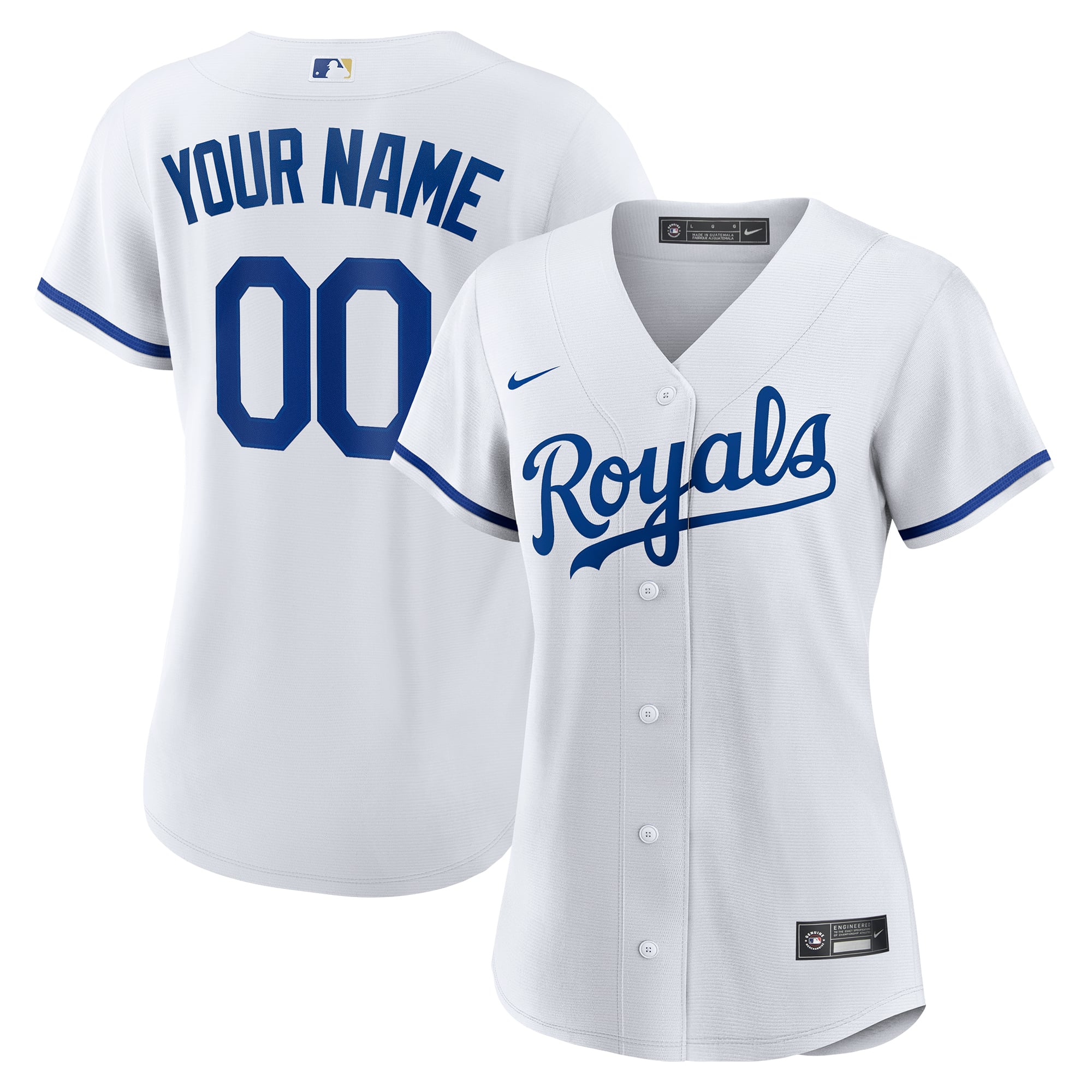 Women's Nike White Kansas City Royals Replica Custom Jersey
