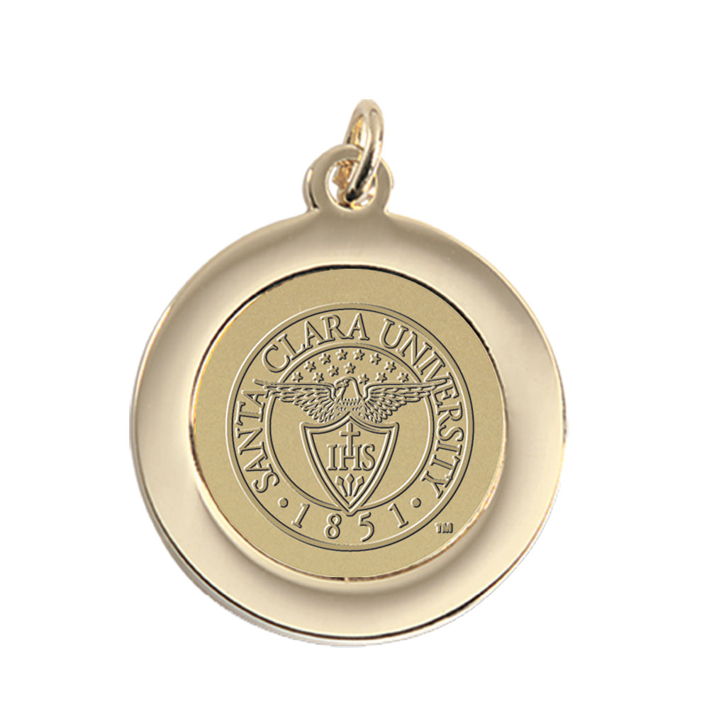 Gold Santa Clara Broncos Pendant