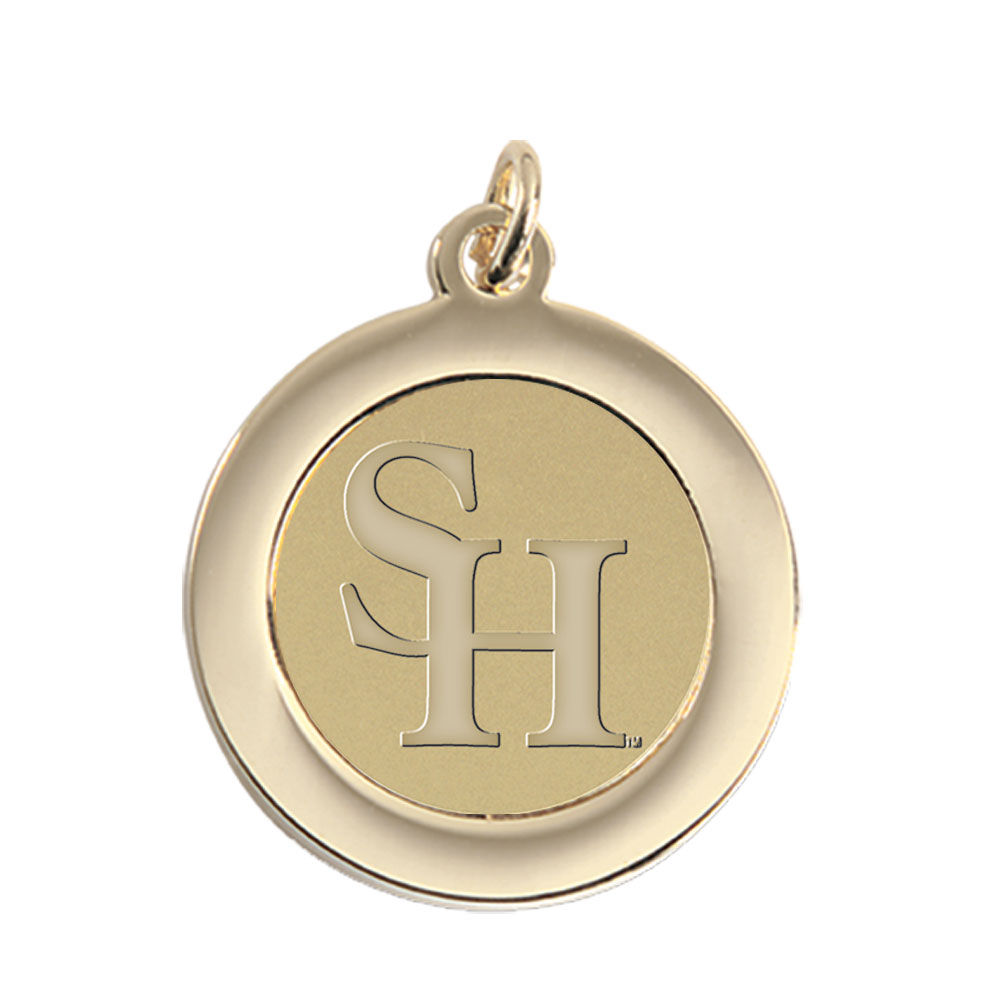 Gold Sam Houston State Bearkats Logo Pendant
