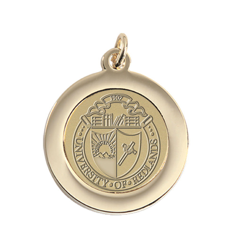 Gold University of Redlands Bulldogs Pendant