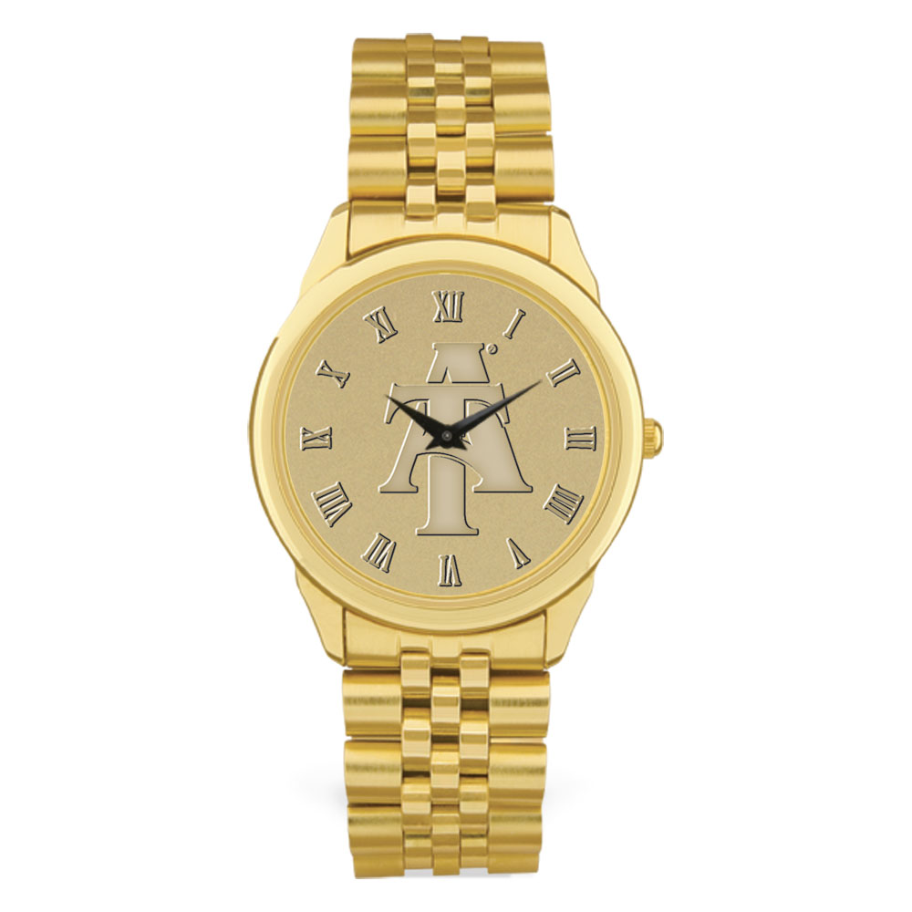 Gold North Carolina A&T Aggies Team Medallion Rolled Link Bracelet Wristwatch
