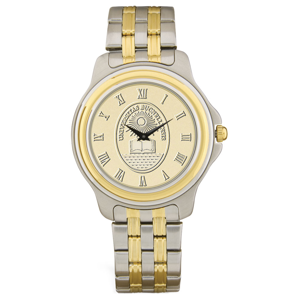 Gold/Silver Bucknell Bison Two-Tone Medallion Wristwatch