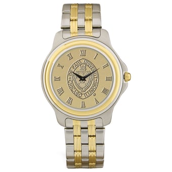 Gold/Silver DePaul Blue Demons Two-Tone Medallion Wristwatch