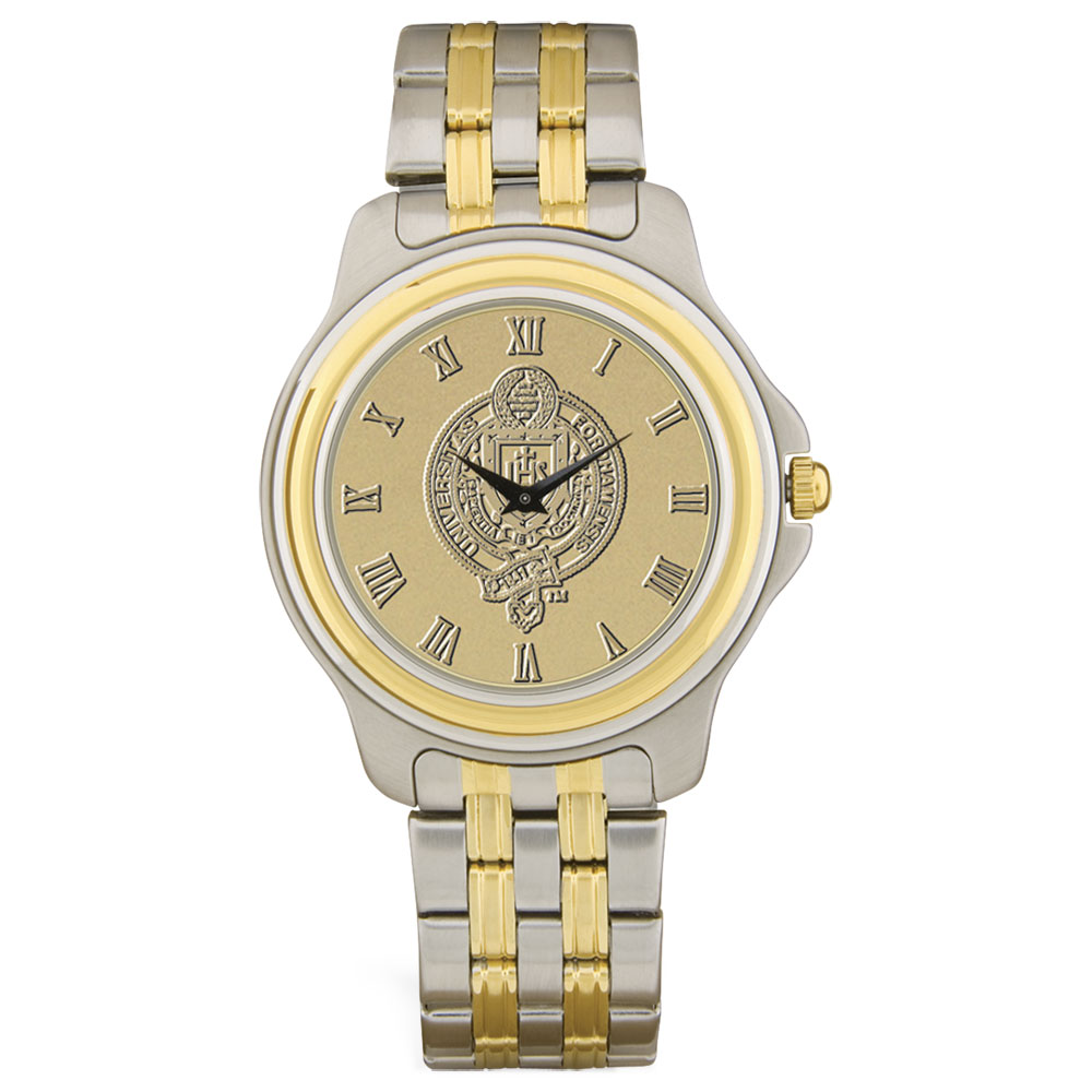 Gold/Silver Fordham Rams Two-Tone Medallion Wristwatch