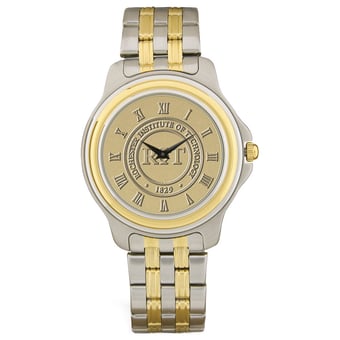 Gold/Silver Rochester Institute of Technology Tigers Two-Tone Medallion Wristwatch