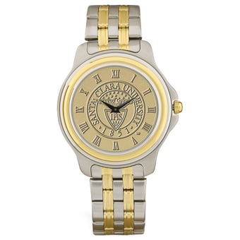 Gold/Silver Santa Clara Broncos Two-Tone Medallion Wristwatch