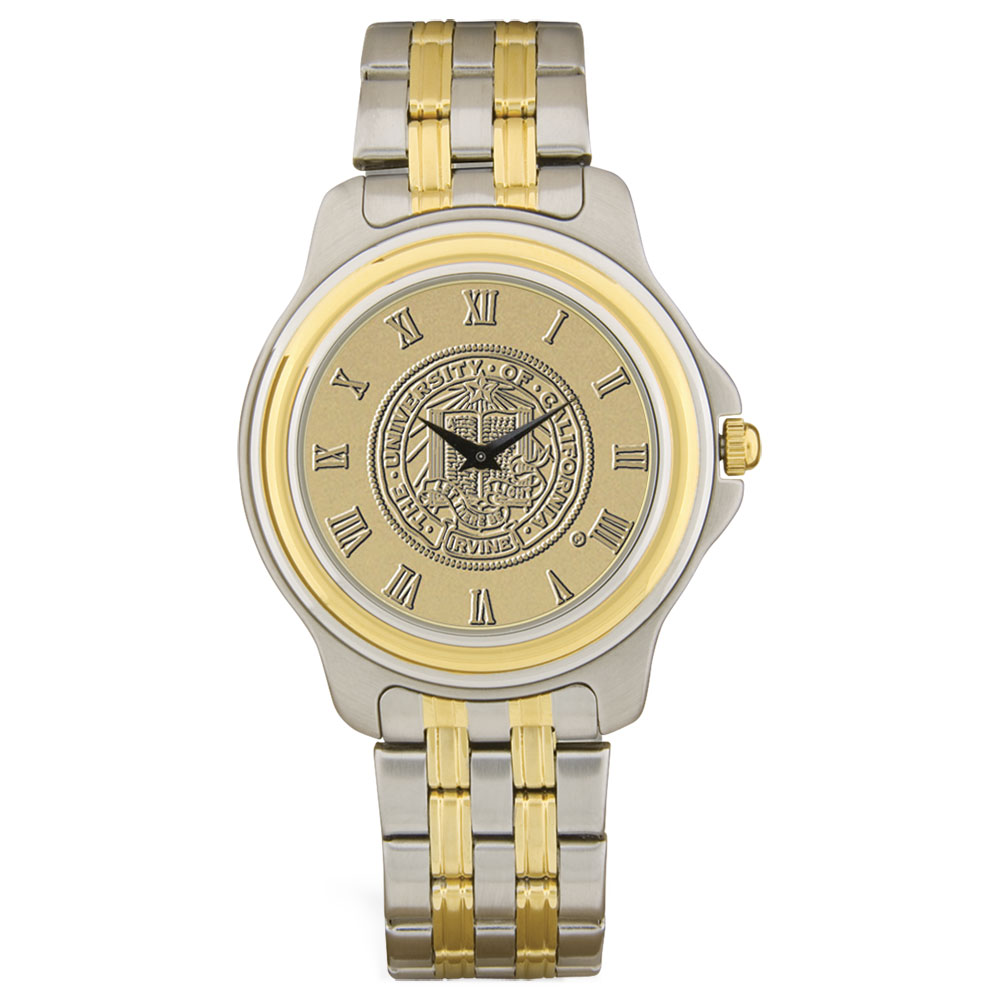 Gold/Silver UC Irvine Anteaters Two-Tone Medallion Wristwatch