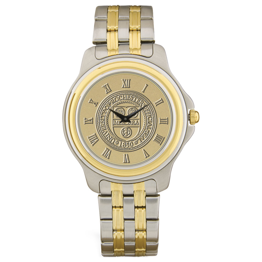 Gold/Silver Rochester Yellow Jackets Two-Tone Medallion Wristwatch