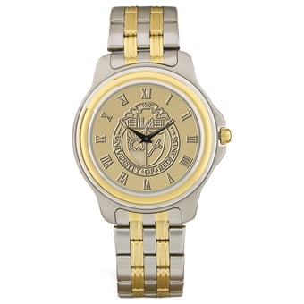 Gold/Silver University of Redlands Bulldogs Two-Tone Medallion Wristwatch