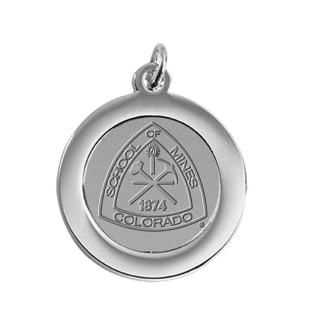 Silver Colorado School of Mines Orediggers Pendant