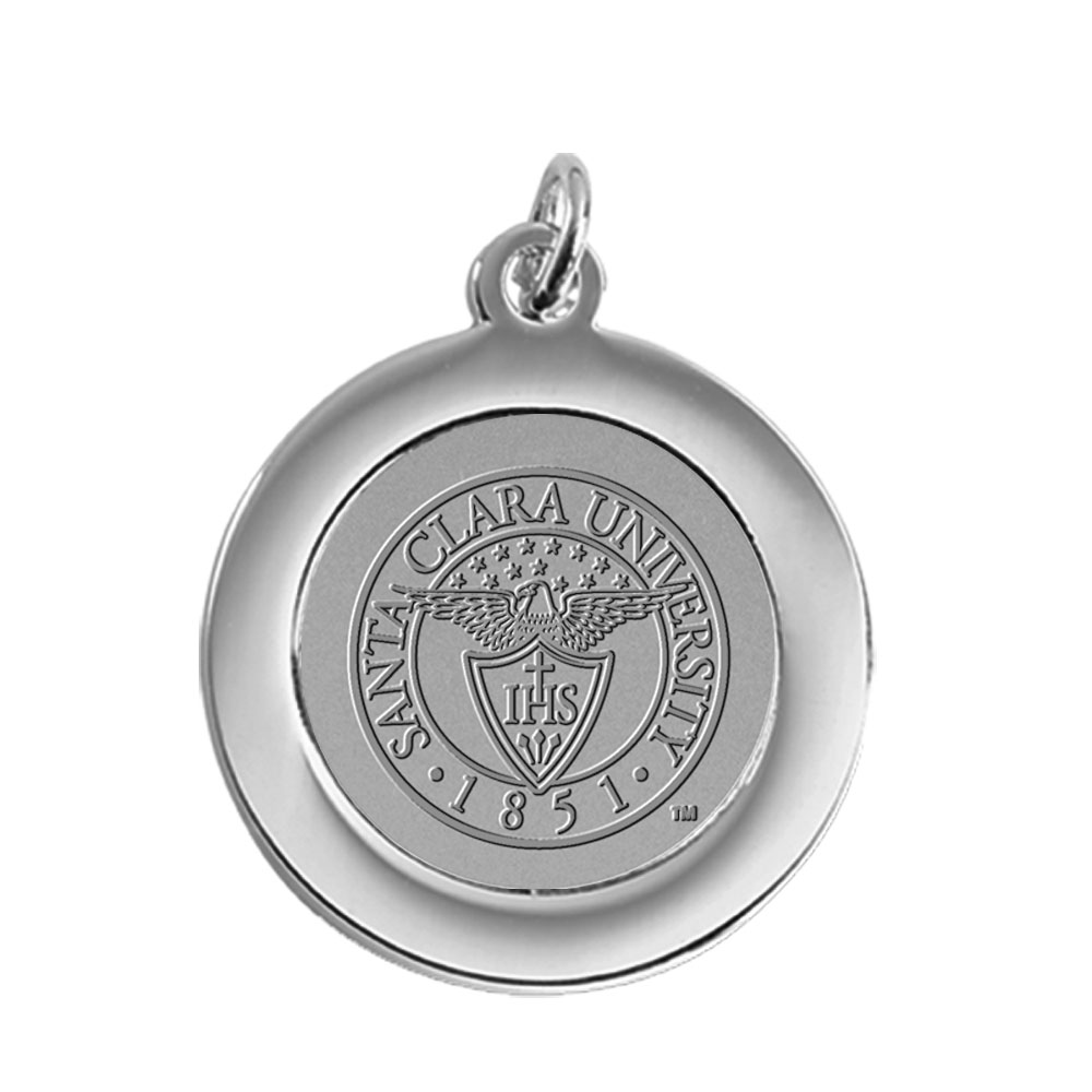Silver Santa Clara Broncos Pendant