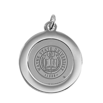 Silver Wayne State Warriors Pendant