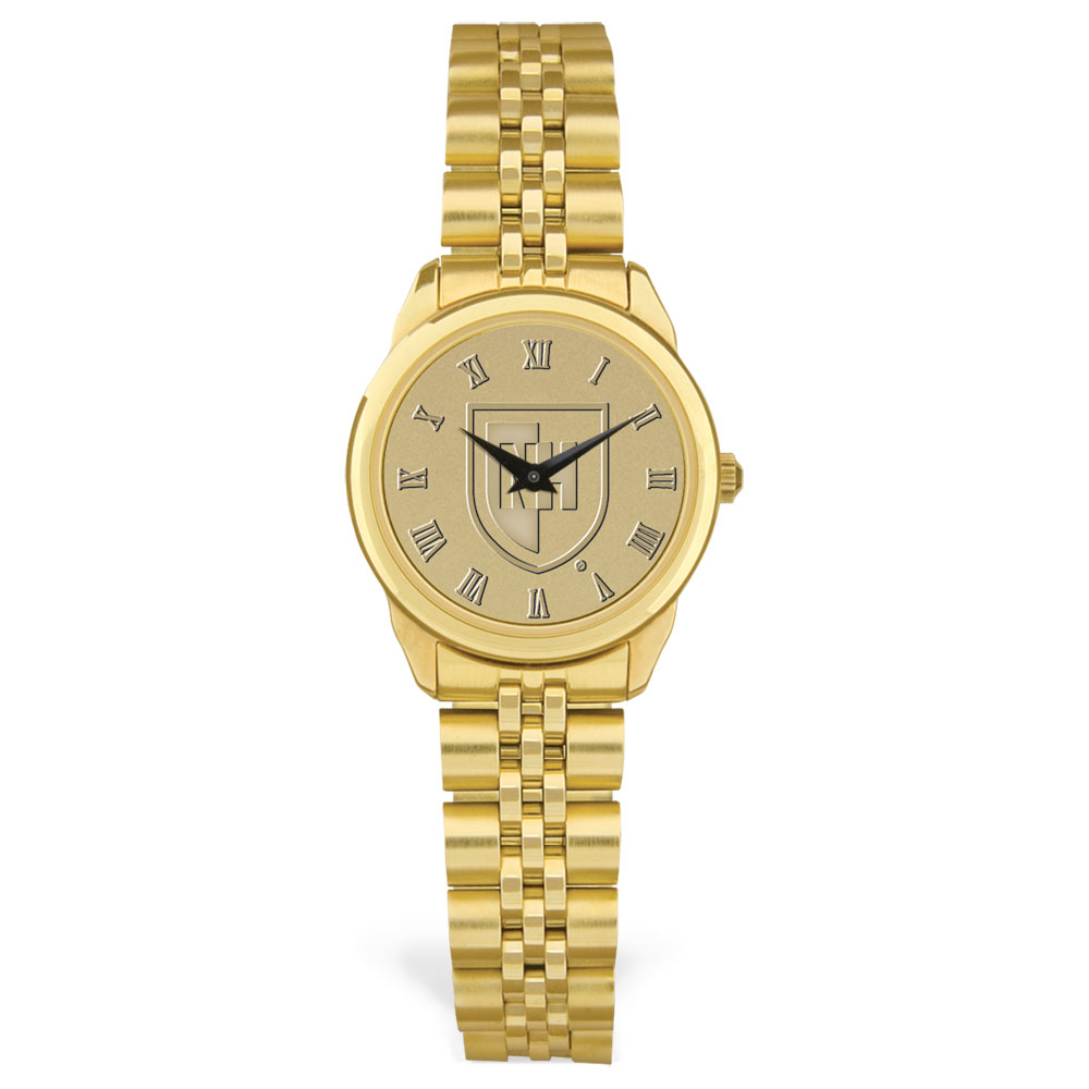 Women's Gold New Hampshire Wildcats Medallion Rolled Link Bracelet Wristwatch