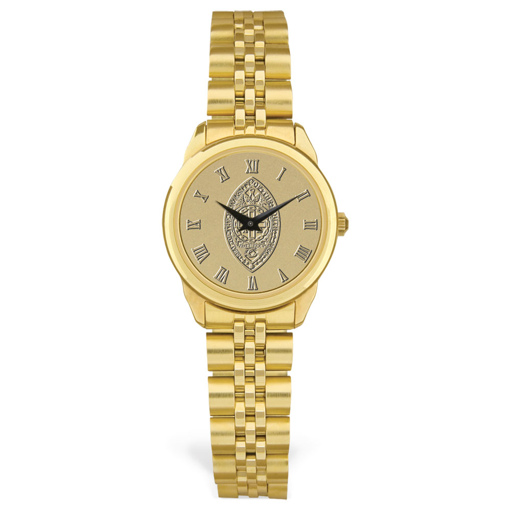 Women's Gold University of the South Tigers Medallion Rolled Link Bracelet Wristwatch