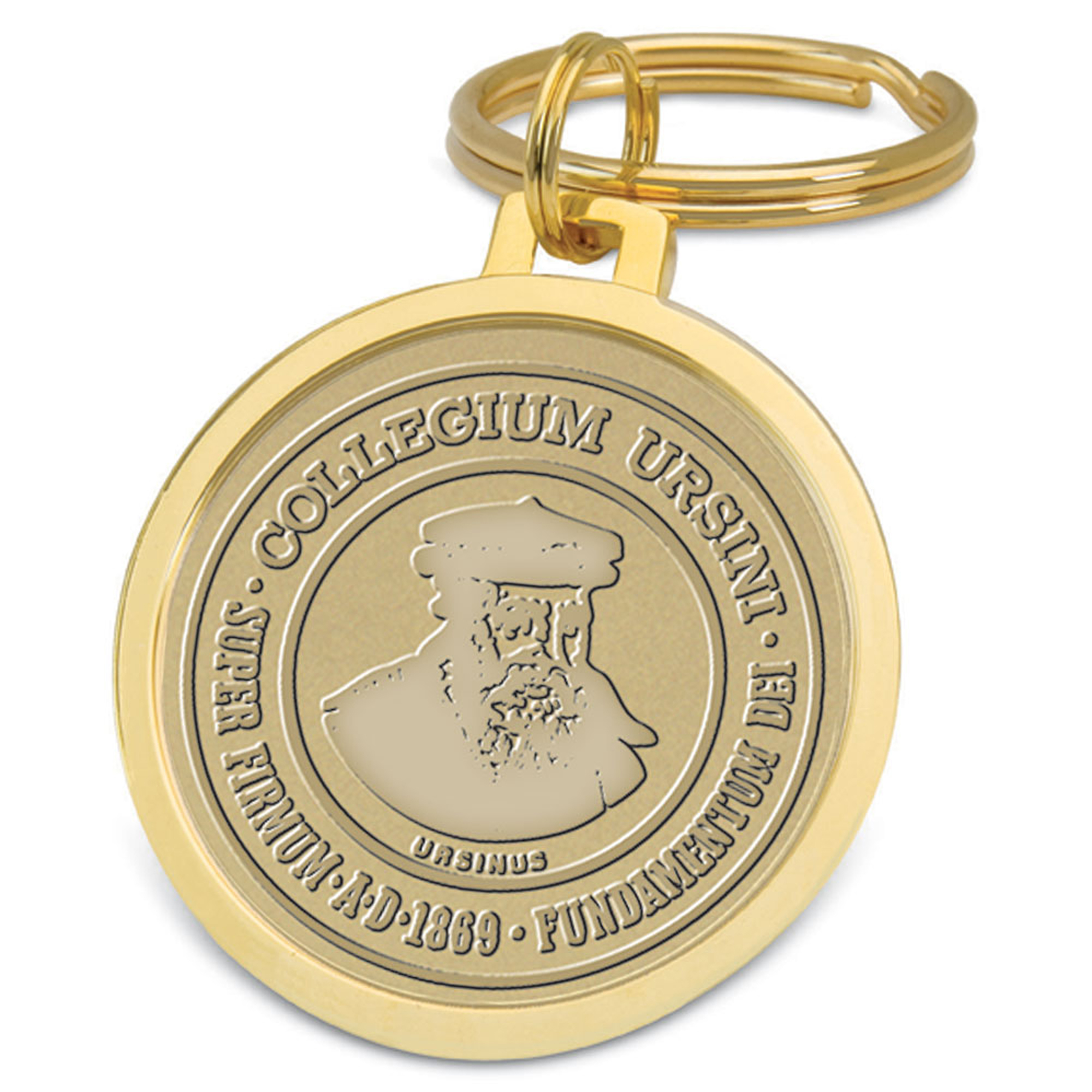 Gold Ursinus Bears Team Logo Split-Wire Key Ring