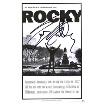Sylvester Stallone Rocky Autographed 12'' x 18'' Movie Poster