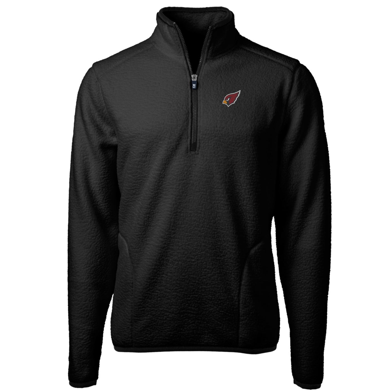 Men's Cutter & Buck Black Arizona Cardinals Big & Tall Cascade Eco Sherpa Fleece Quarter-Zip Pullover Jacket